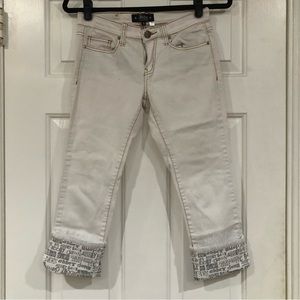 Abbey Dawn by Avril Lavigne White Capri Jeans